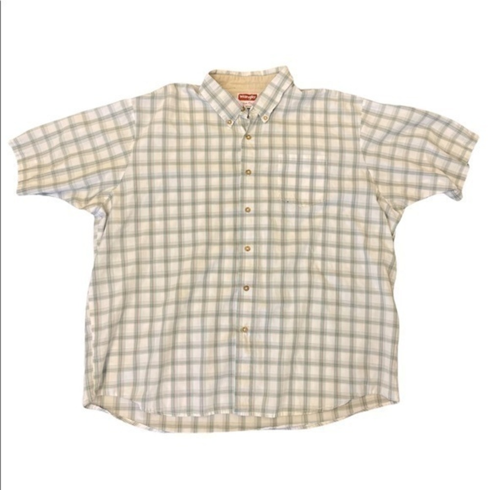 Wrangler Men Plaid Shortsleeved Shirt XXL Green Grey White
Condition 8/10